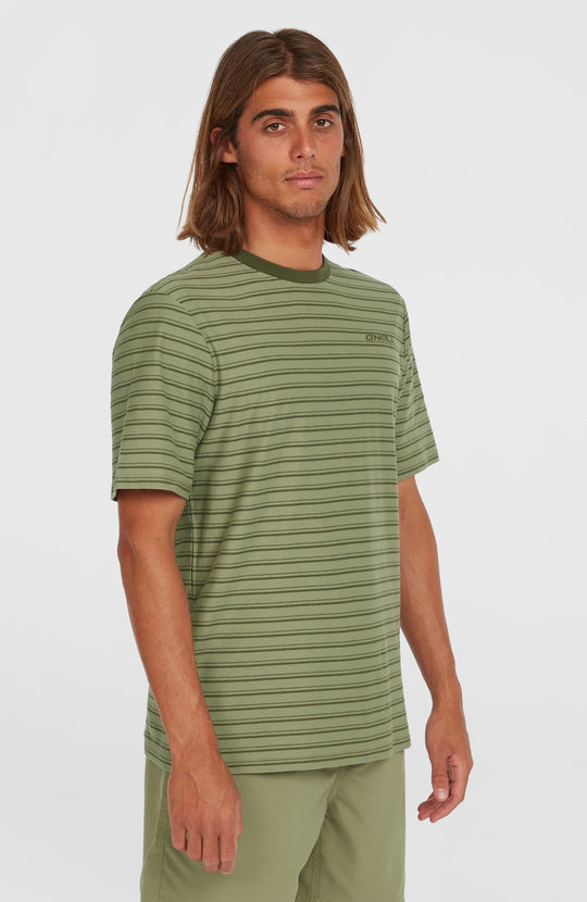 O'Neill Yarn Stripe T-Shirt - Green Cali Tee Stripe