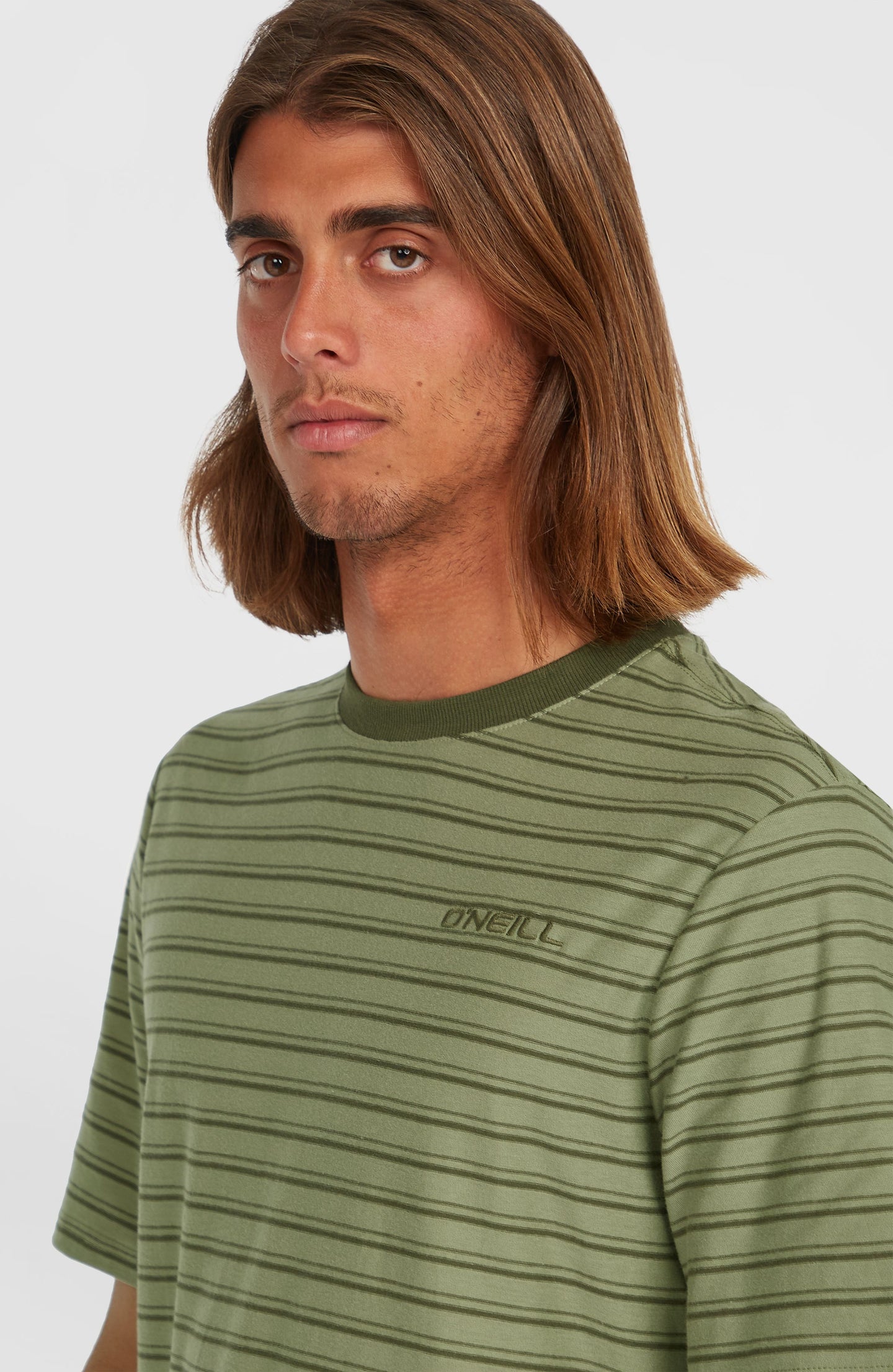 O'Neill Yarn Stripe T-Shirt - Green Cali Tee Stripe