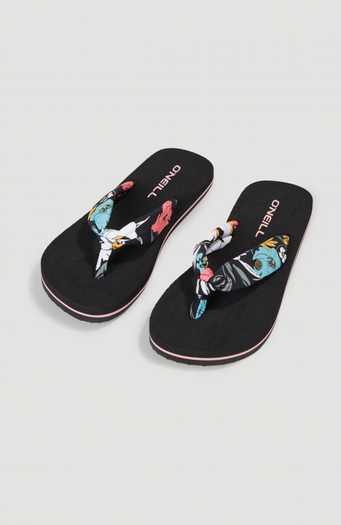 Ditsy Sun Sandals - Black/Blue Bluemchen