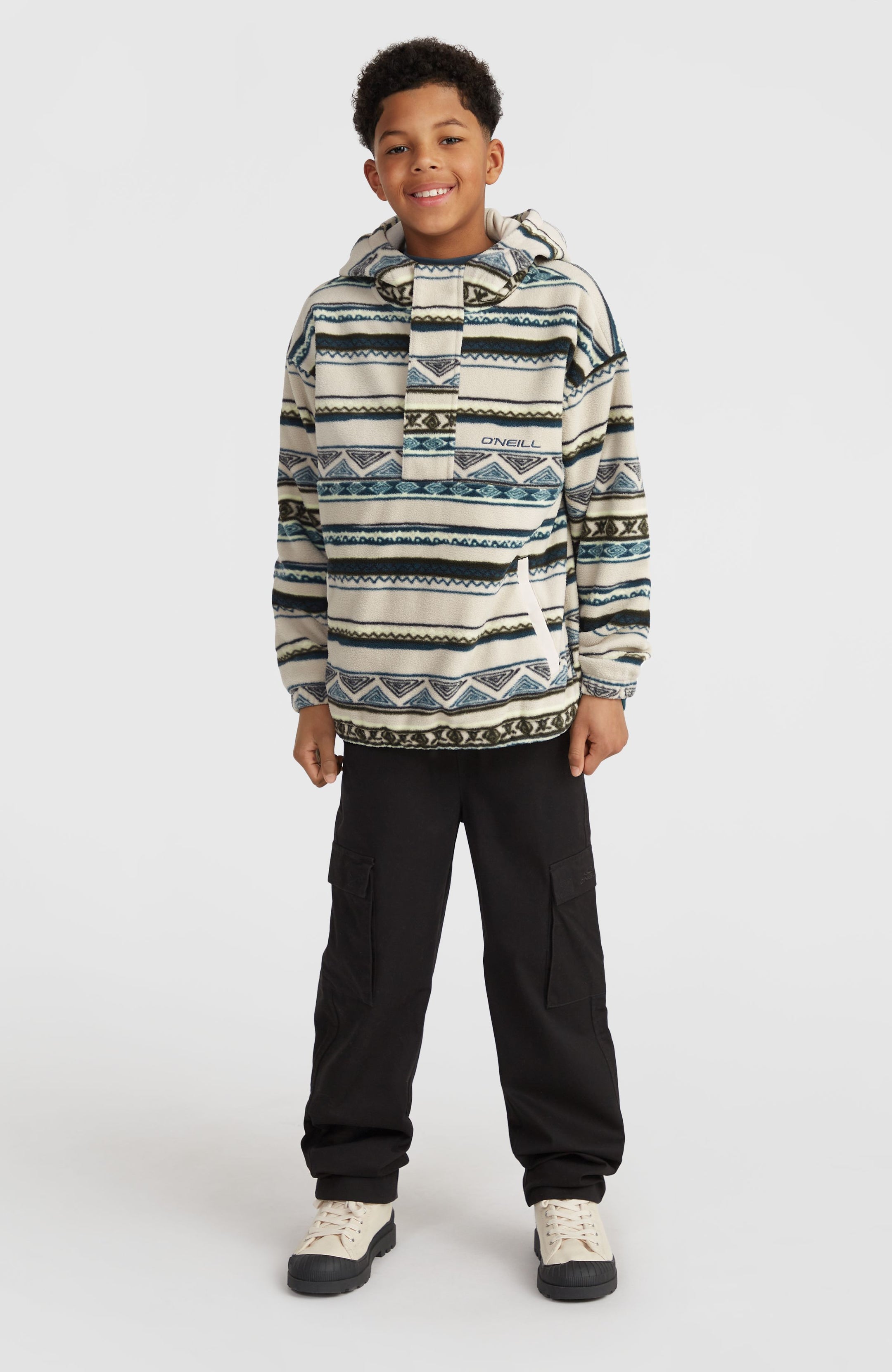 O'Neill Superfleece Hz Hoodie - Grey Ikat Stripe