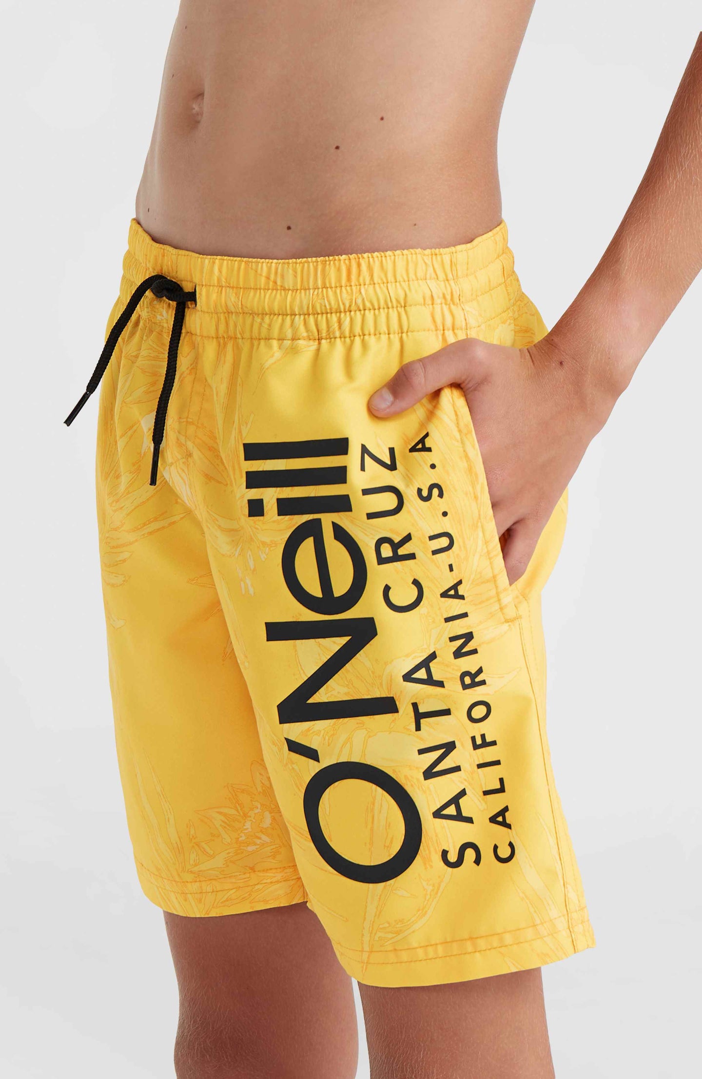 Mix & Match Cali Floral 14'' Swim Shorts - Yellow Tonal Tropicana