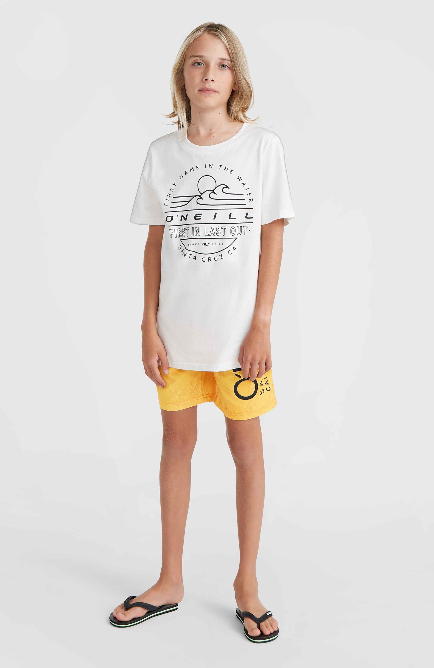 Mix & Match Cali Floral 14'' Swim Shorts - Yellow Tonal Tropicana