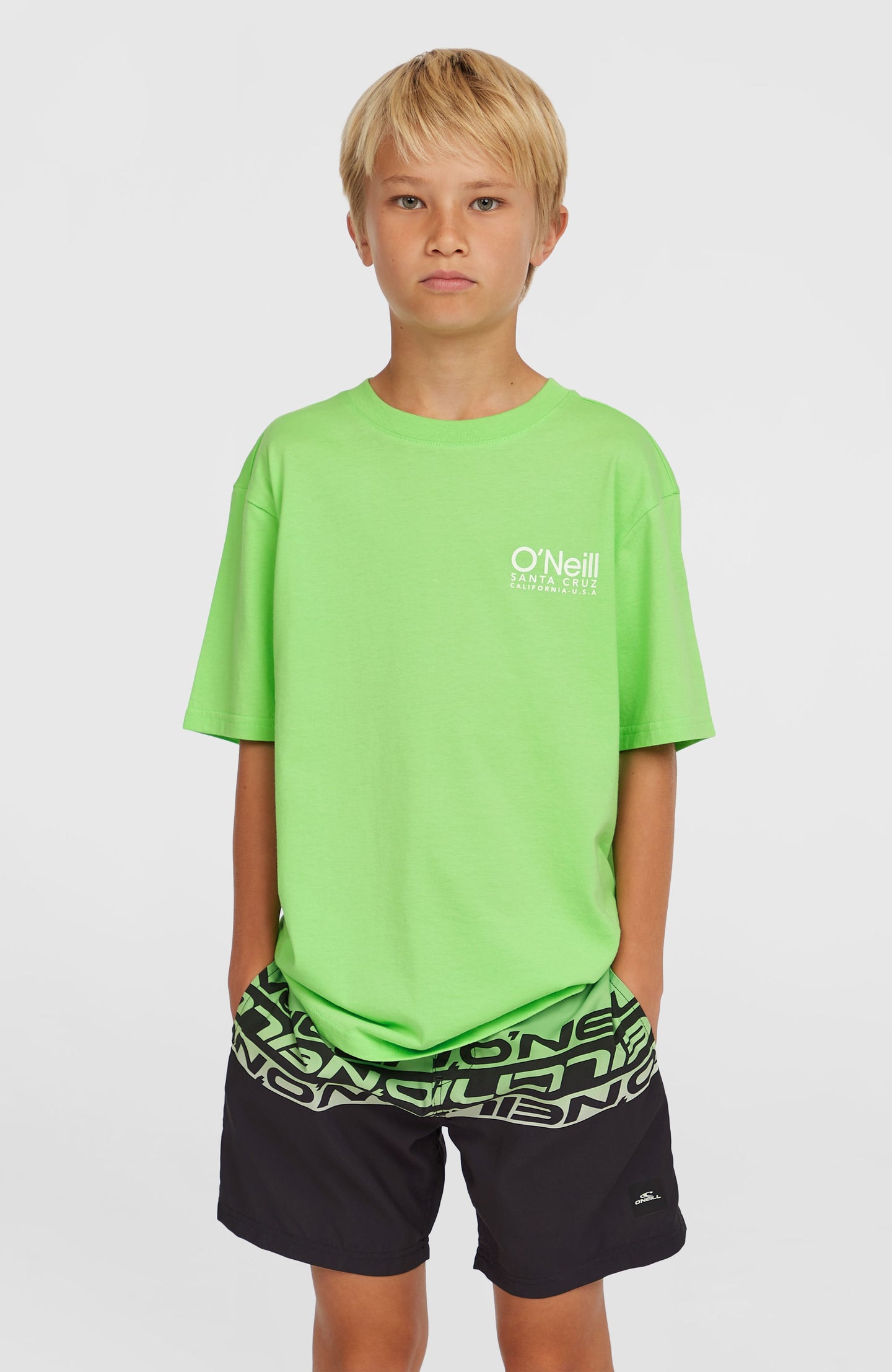 O'Neill Cali Stripe 14" Swimshorts - Green Upside Down