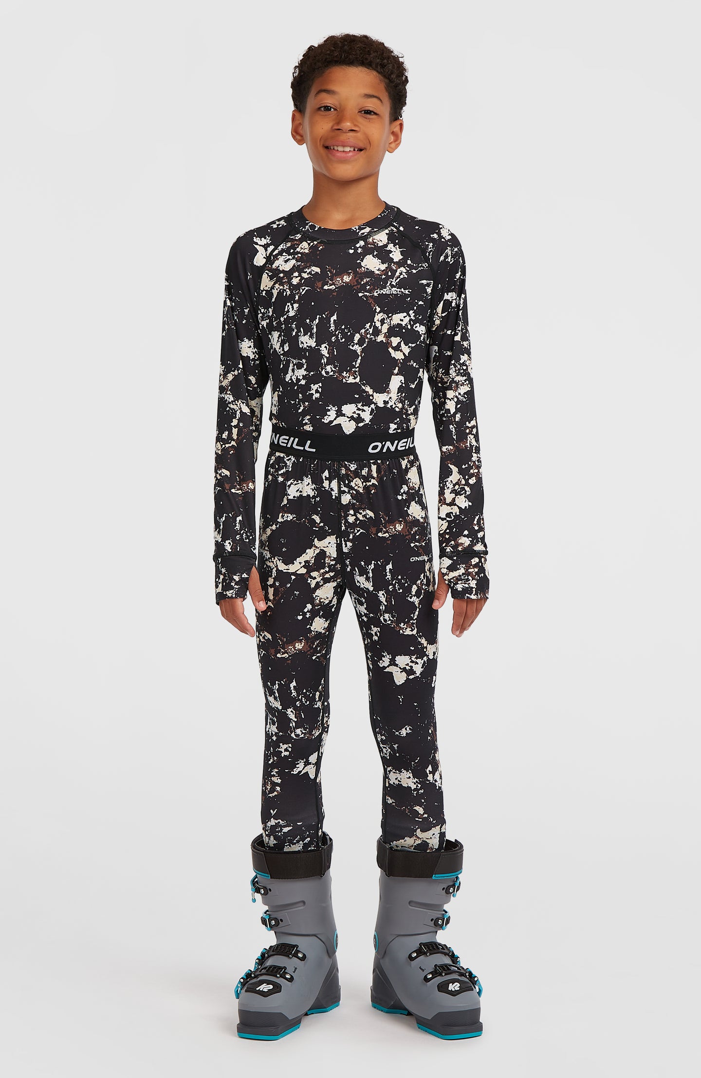 Baselayer Set - Black/Beige Quarry