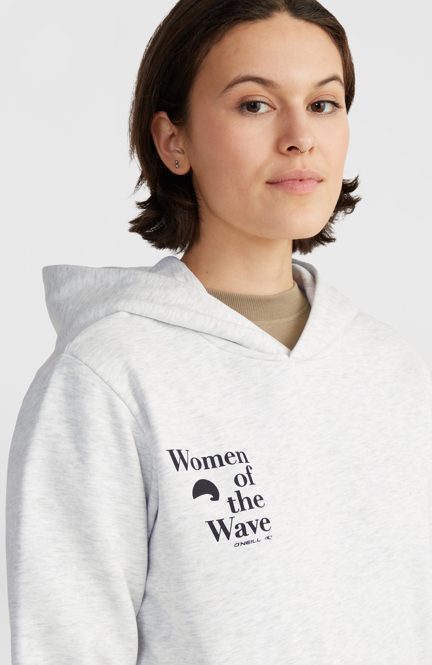 Noos Wow Hoodie - White Melange