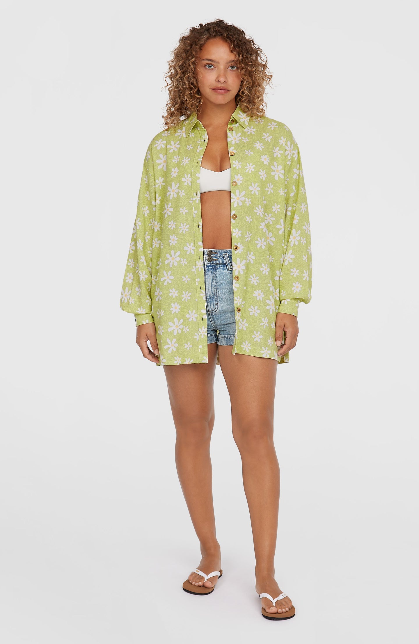 O'Neill Beach Vintage Long Shirt - Green Daisyline