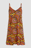 Malu Beach Dress - Orange Rainbow Stripe