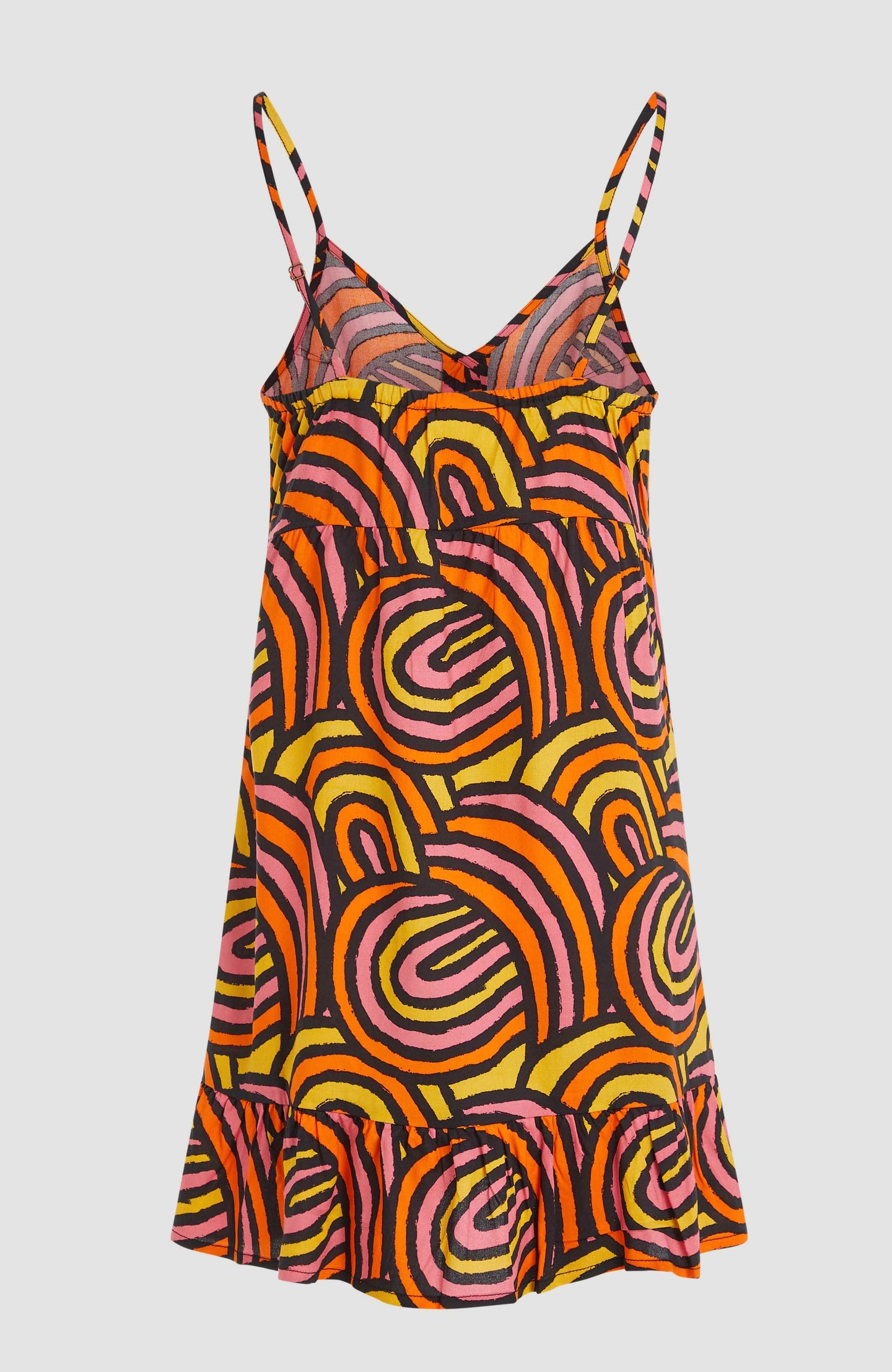 Malu Beach Dress - Orange Rainbow Stripe