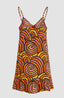Malu Beach Dress - Orange Rainbow Stripe