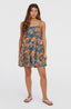 Rilee Short Dress - Blue Painted Tropics