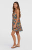 Rilee Short Dress - Blue Painted Tropics