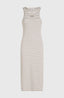 O'Neill Jess Midi Rib Dress - White Yarn Dye Stripe