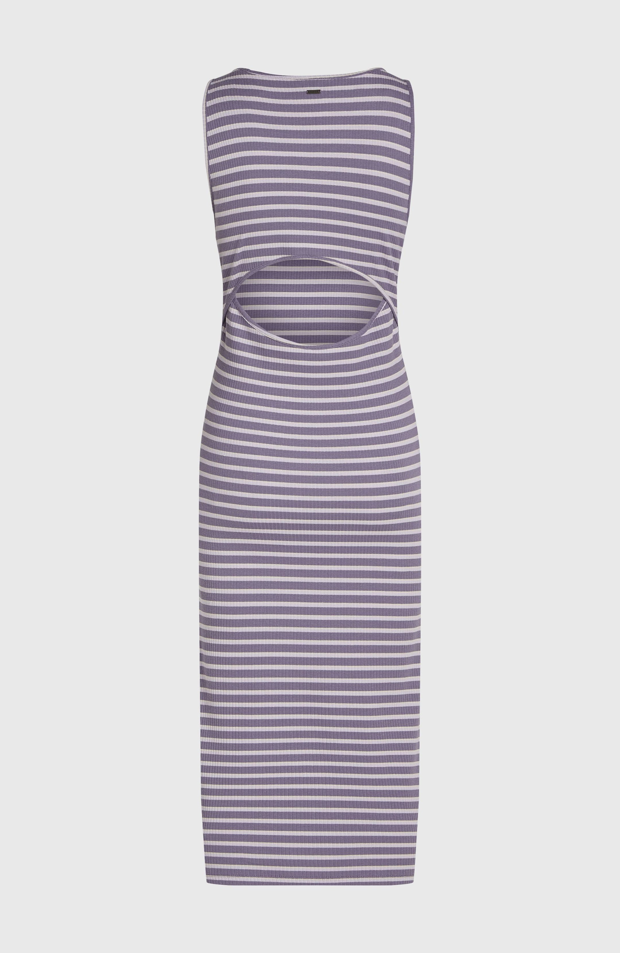 O'Neill Jess Midi Rib Dress - Purple Yarn Dye Stripe