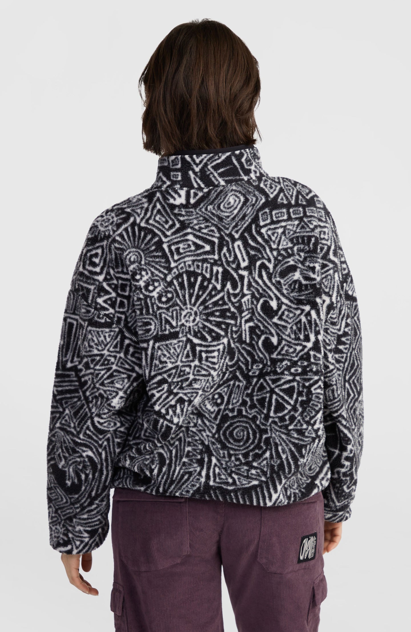 Surf Heroes High Pile Fleece - White/Black Sketcheritage