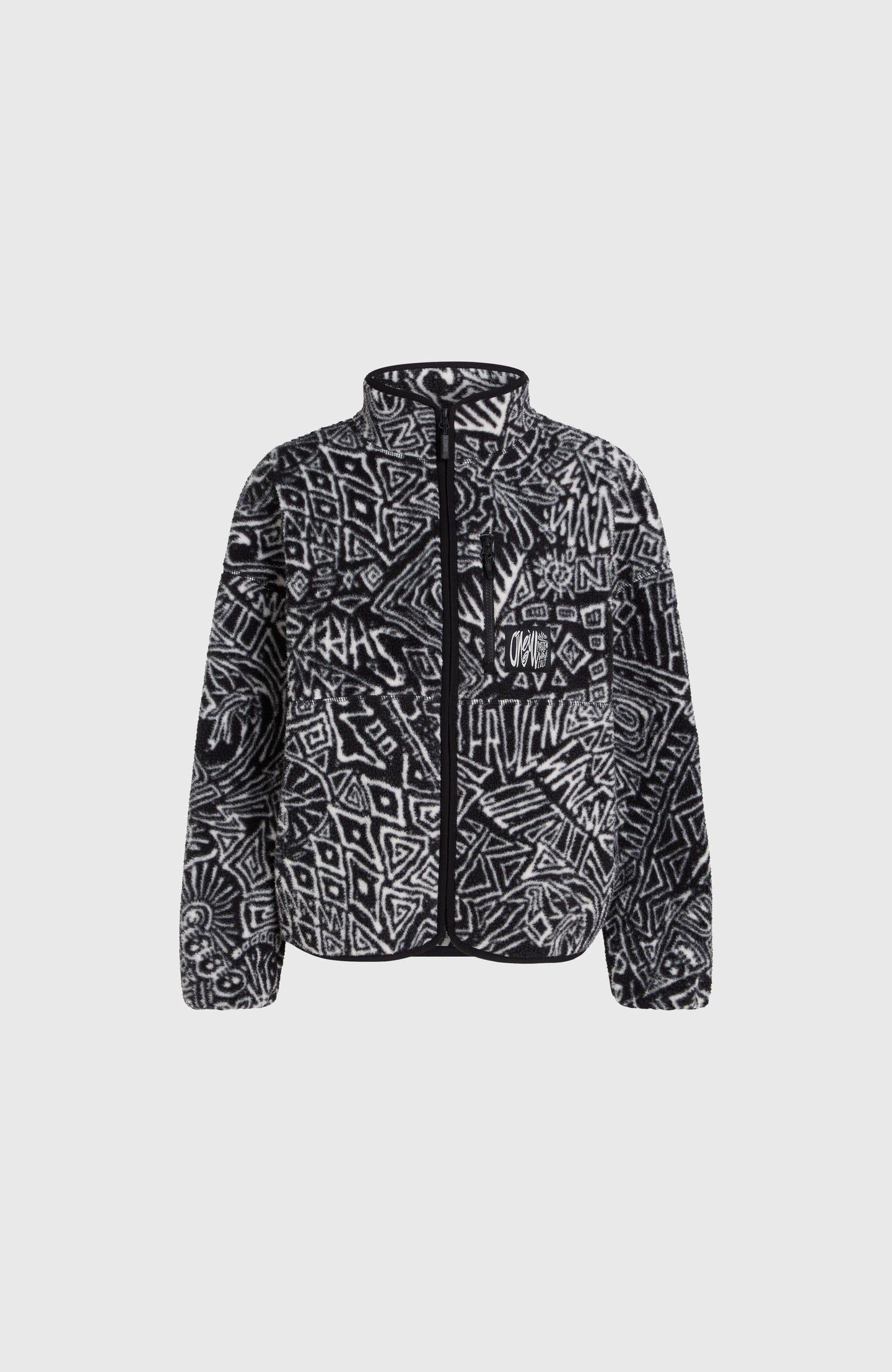 Surf Heroes High Pile Fleece - White/Black Sketcheritage