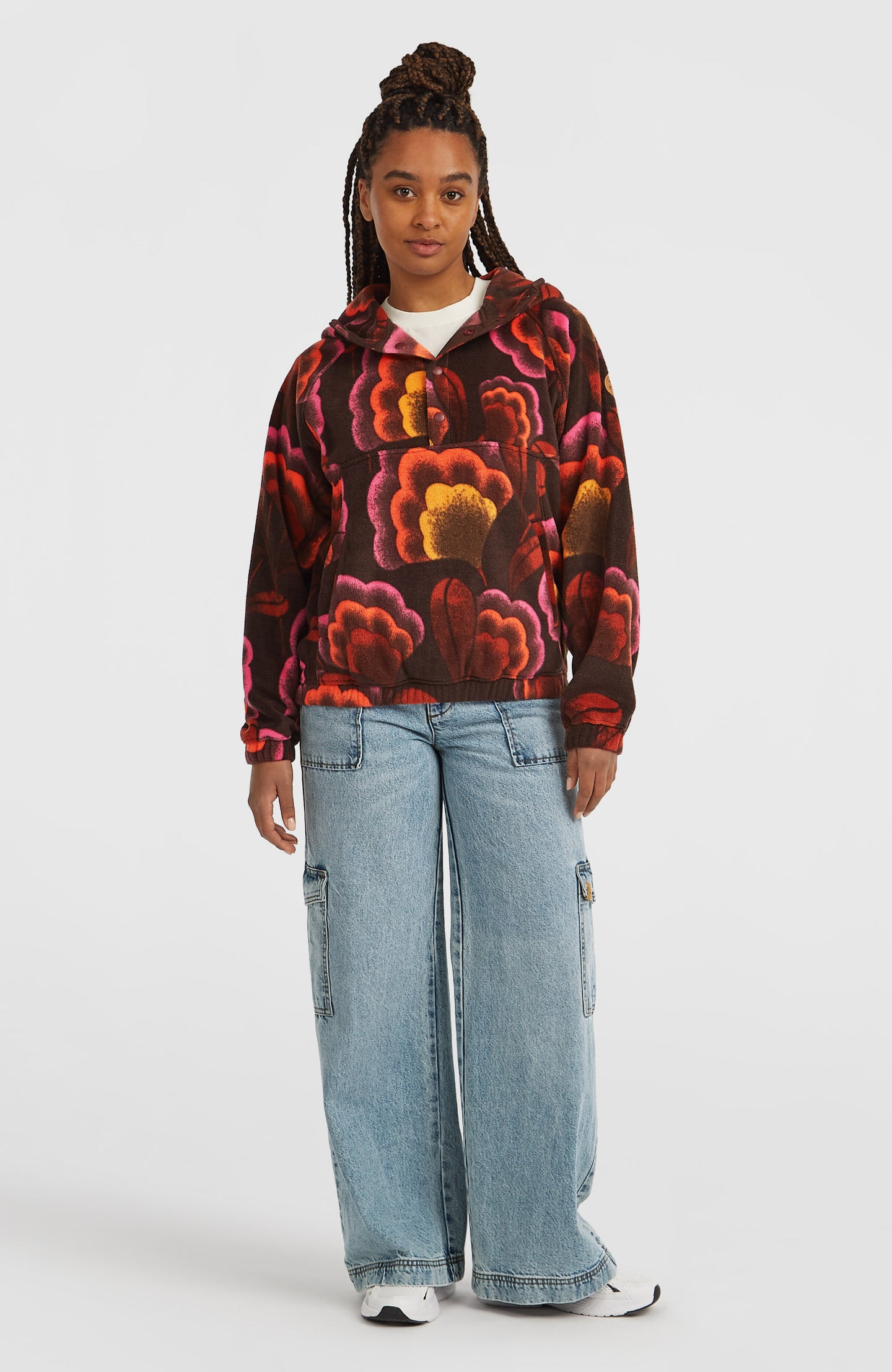 O'Riginals Superfleece Hood - Brown Originals Flower
