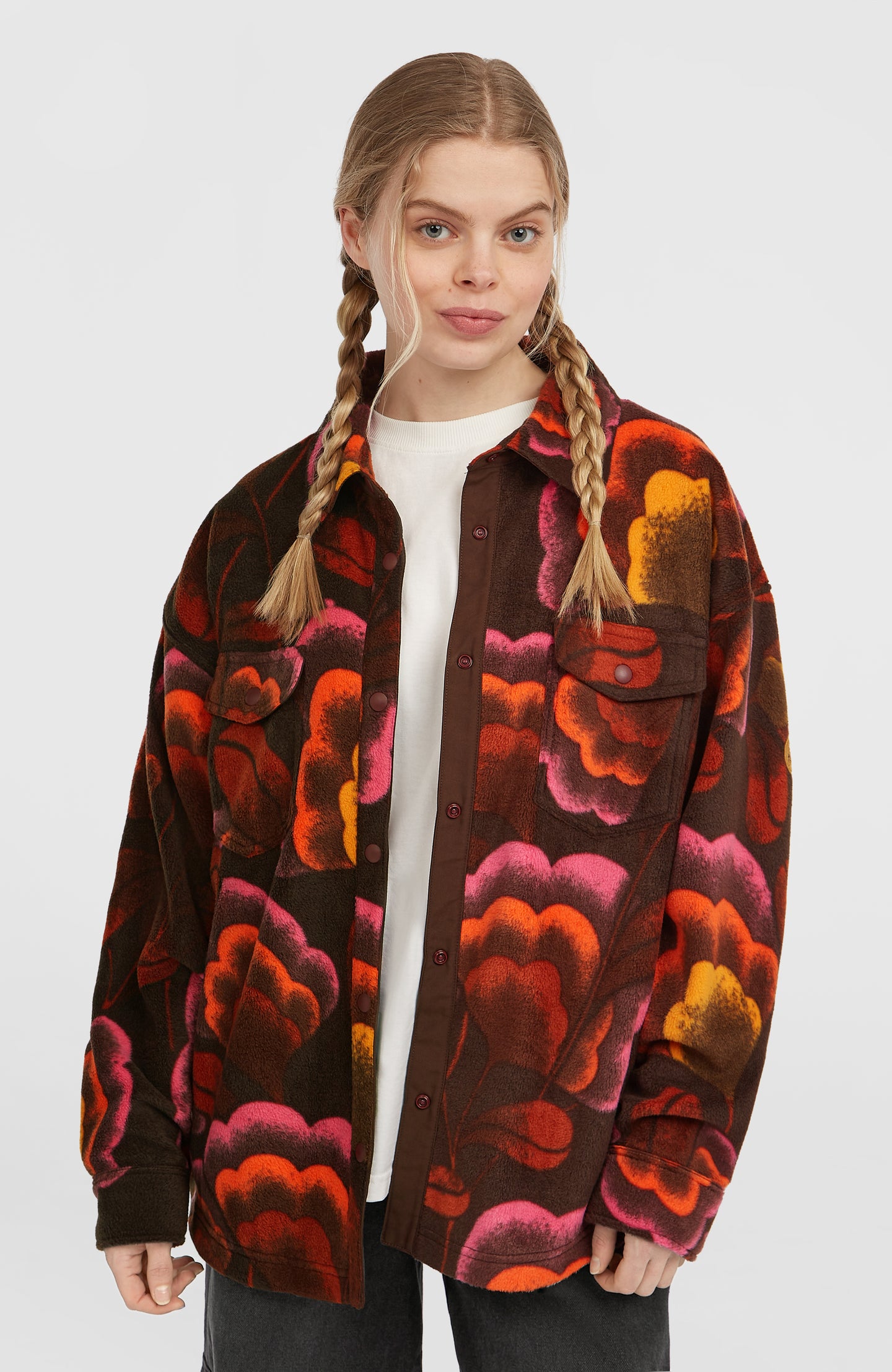O'Riginals Superfleece Shirt - Brown Originals Flower