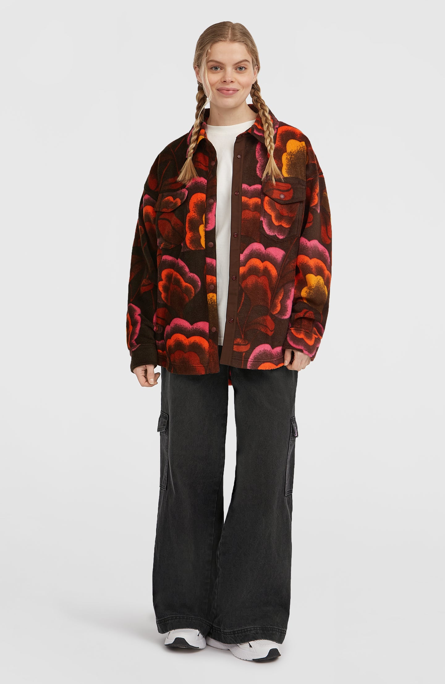 O'Riginals Superfleece Shirt - Brown Originals Flower