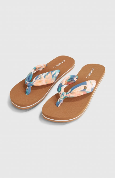 Ditsy Sun Sandals - Blue Painted Tropics