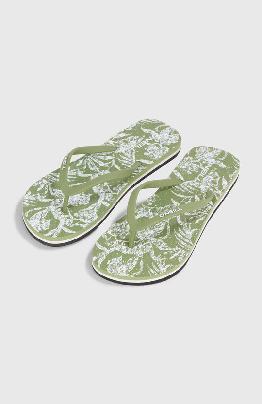 Profile Graphic Sandals - Green Textured Jungle