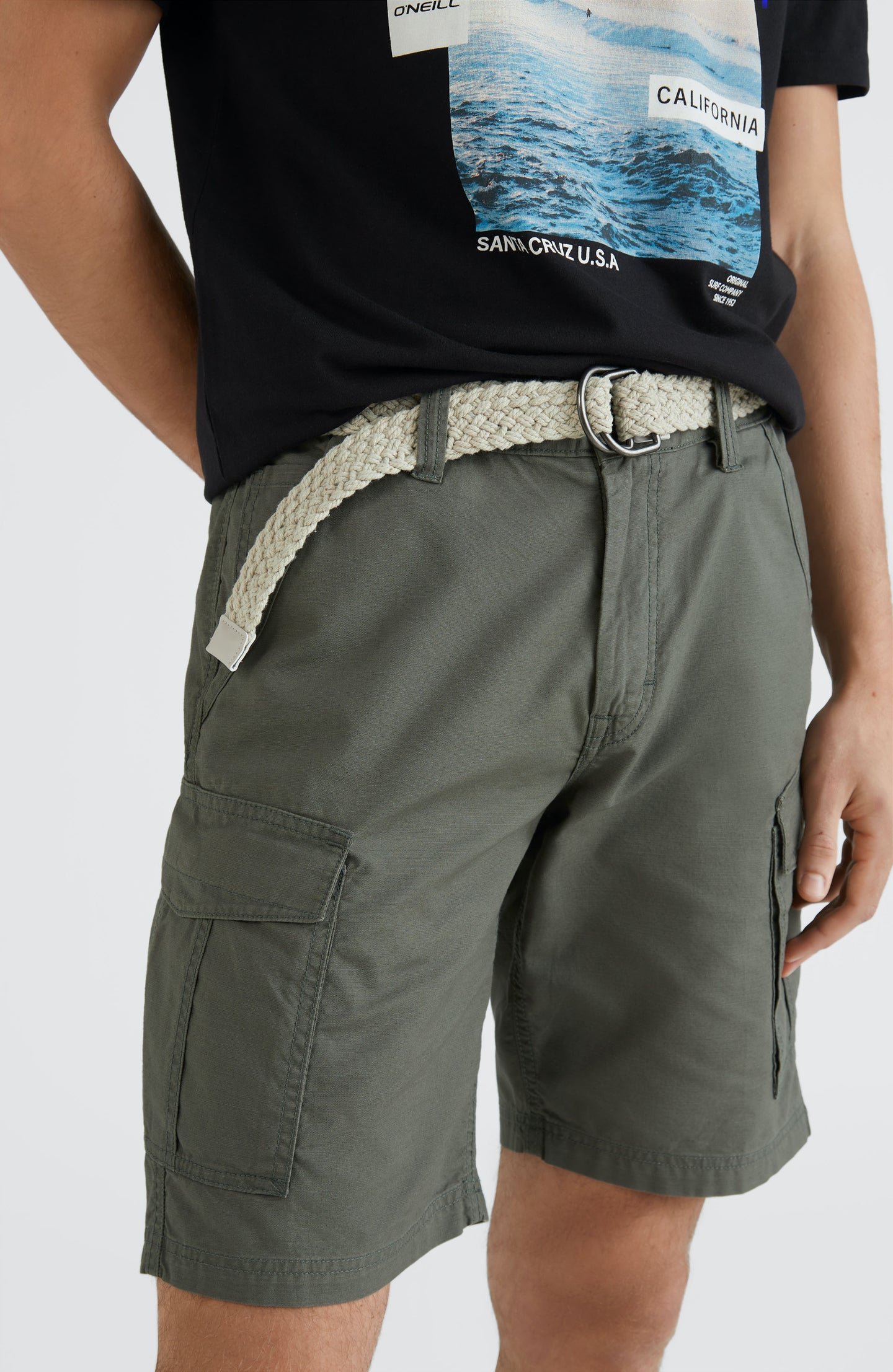 Beach Break Cargo Shorts - Po Fw23 - Military Green -A