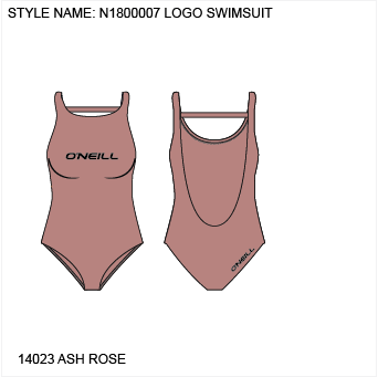 Essentials O'Neill Logo Swimsuit - Ash Rose