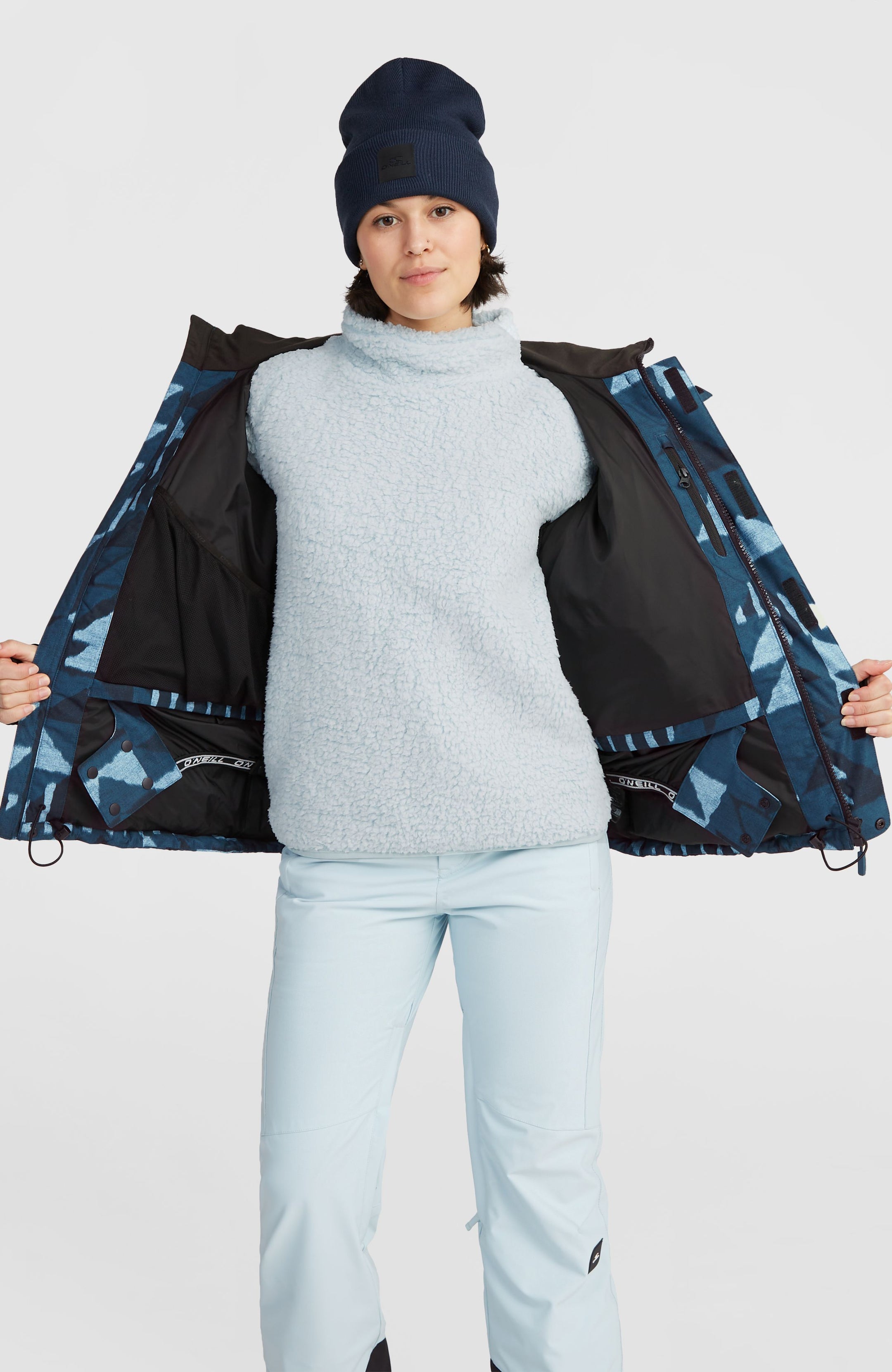 Z.E.N. Puffer Hybrid Jacket - Blue Triangle Ikat