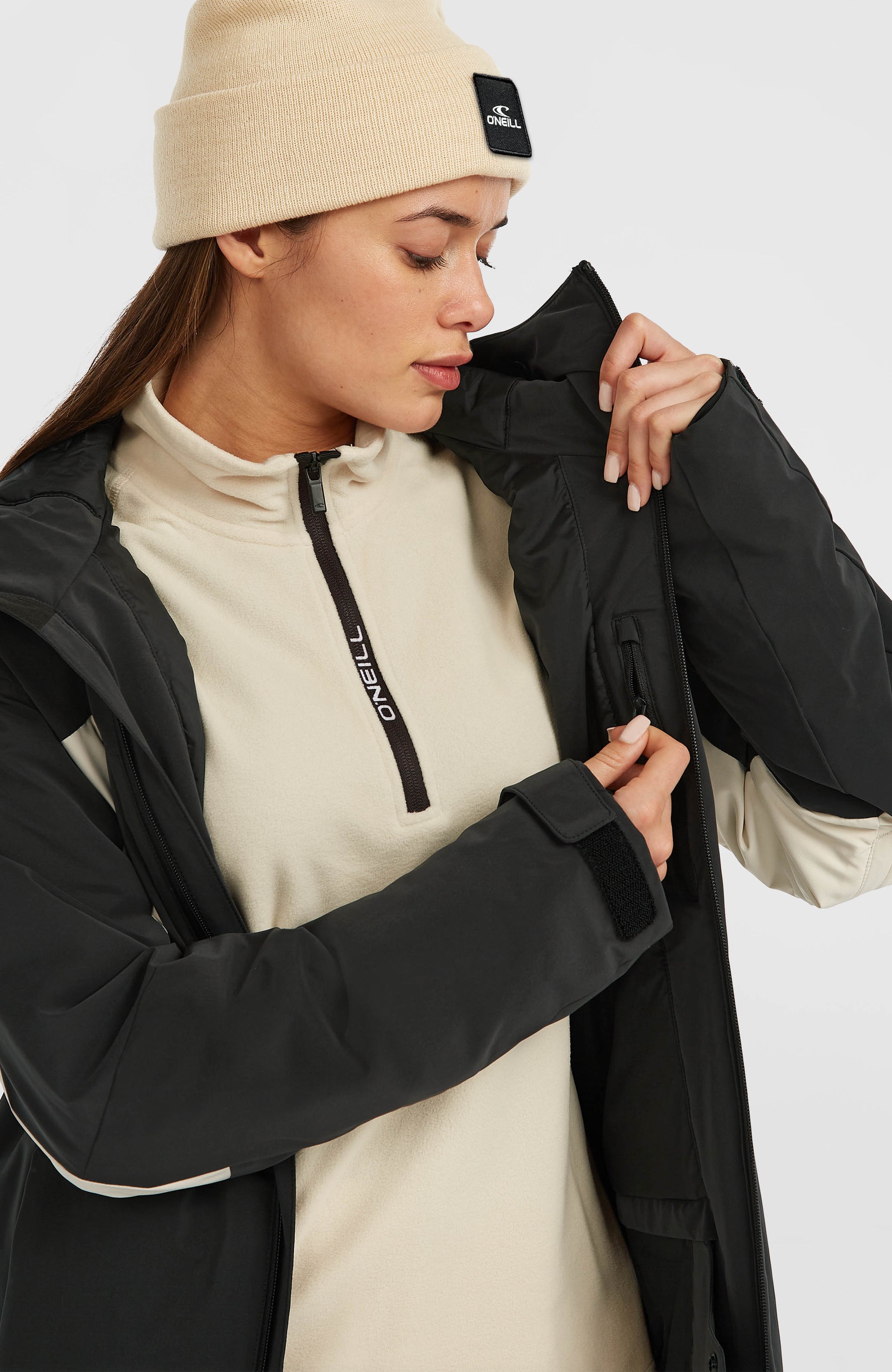 Fwc'Cruz Hybrid Belted Snow Jacket - Black Out Colour Block