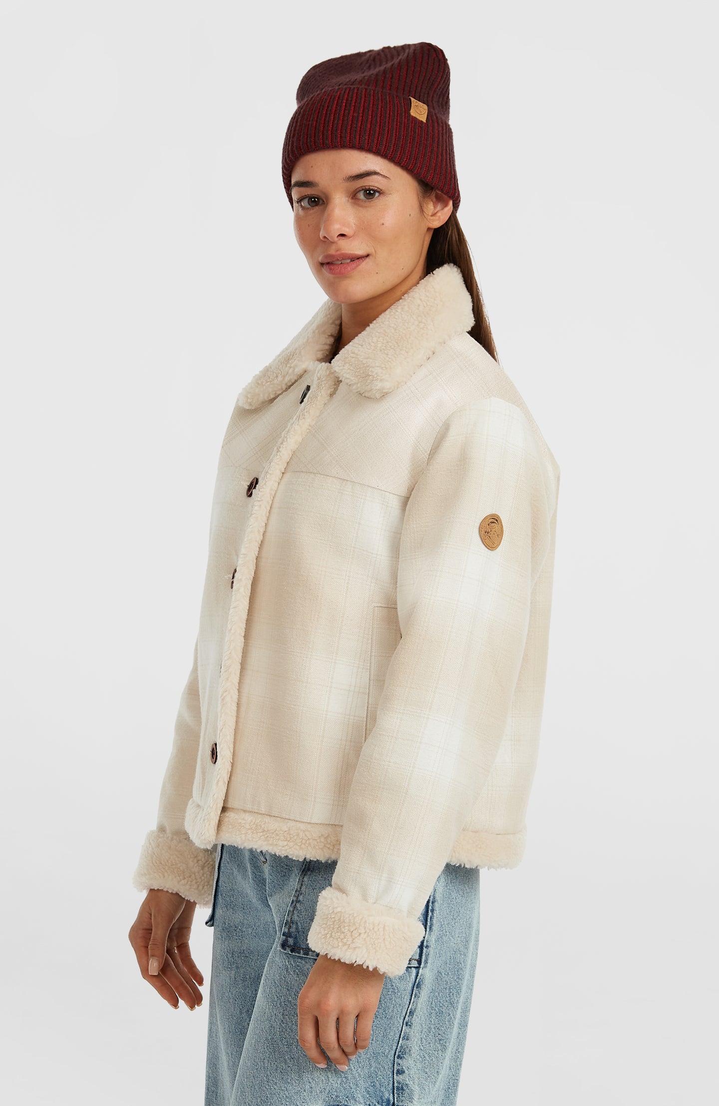 O'Riginals Fleece Lined Jacket - Beige Check