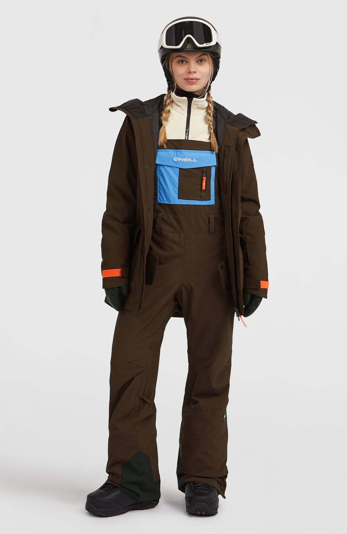 Fwc'Peak Bib Snow Pants - Coffee Bean Colour Block