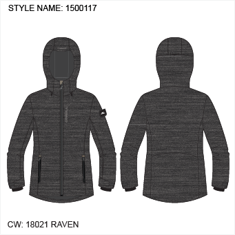 Stuvite Snow Jacket (Melange) - Raven