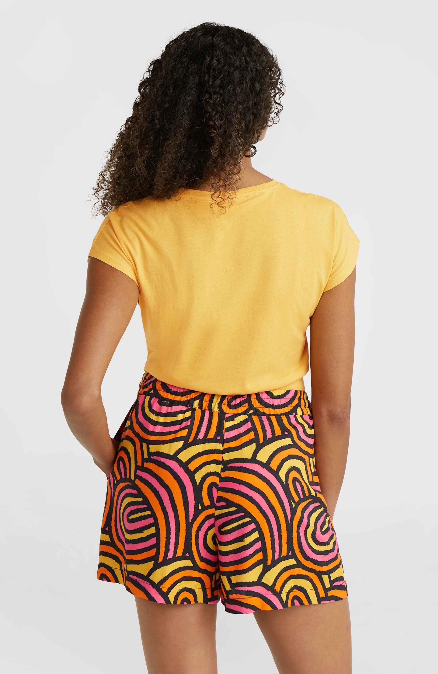 Amiri Beach Shorts - Orange Rainbow Stripe