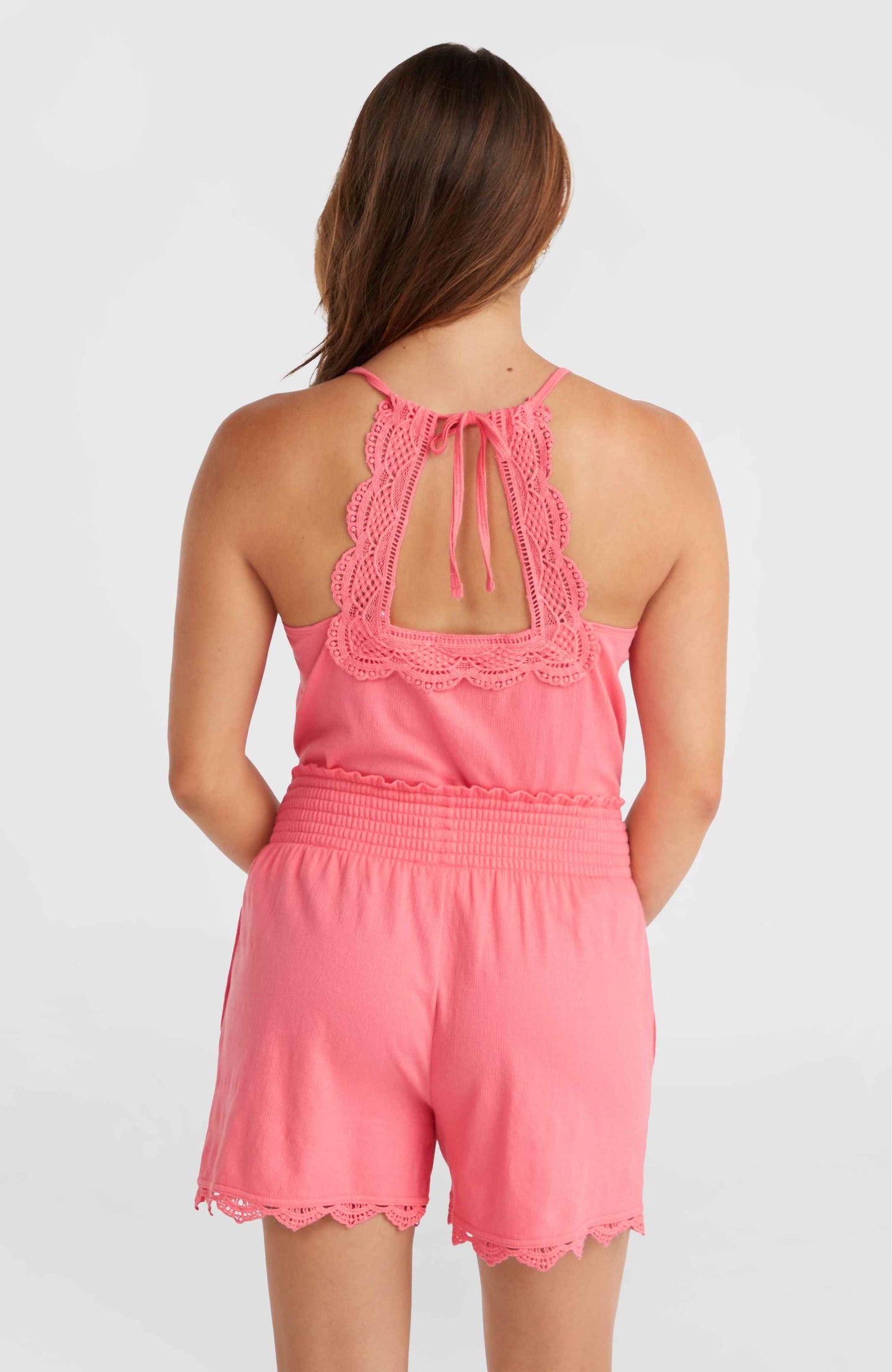 Essentials Ava Smocked Shorts - Perfectly Pink