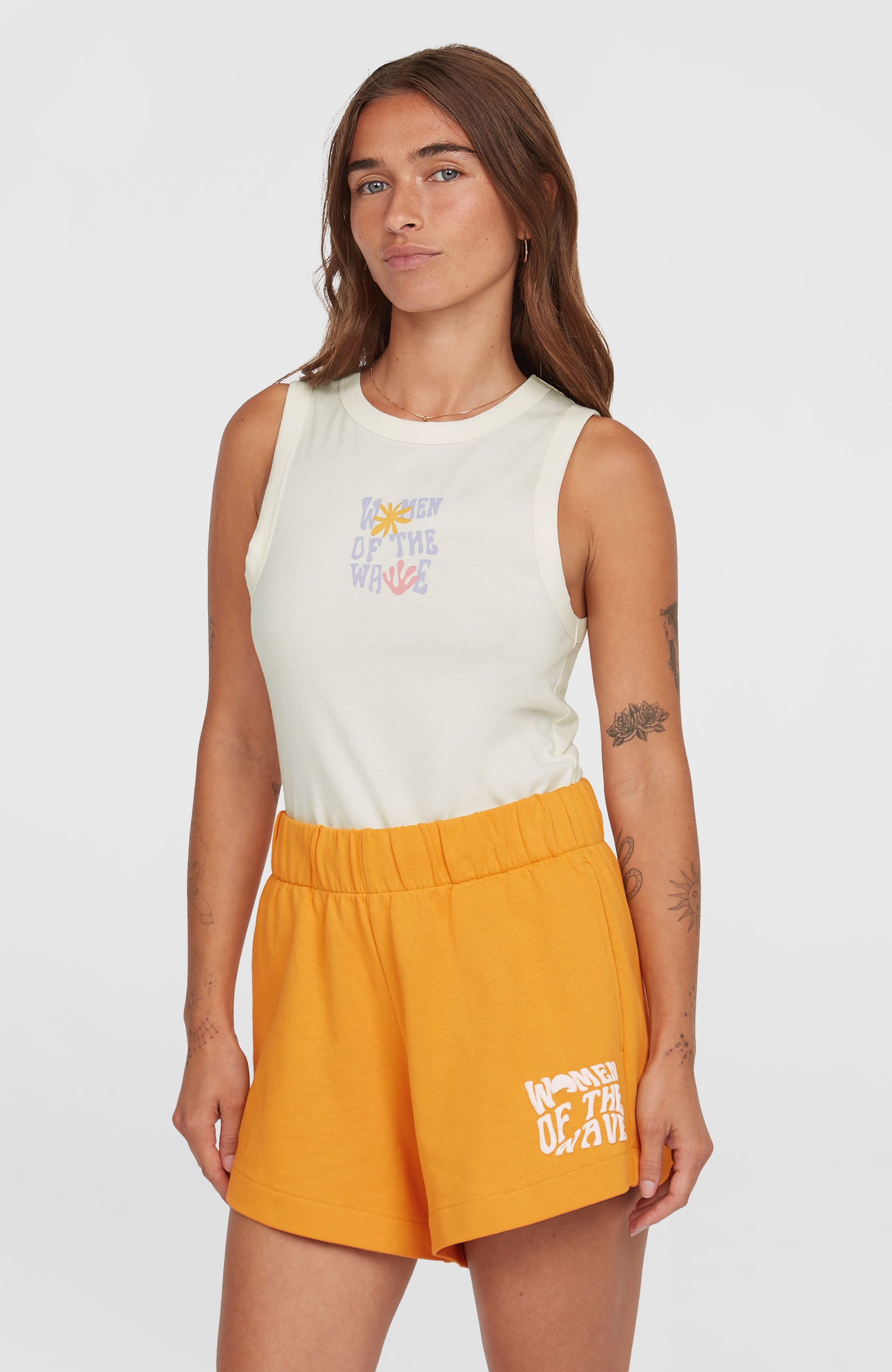 Women Of The Wave Sweat Shorts - Golden Honey