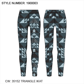 Baselayer Bottom - Blue Triangle Ikat