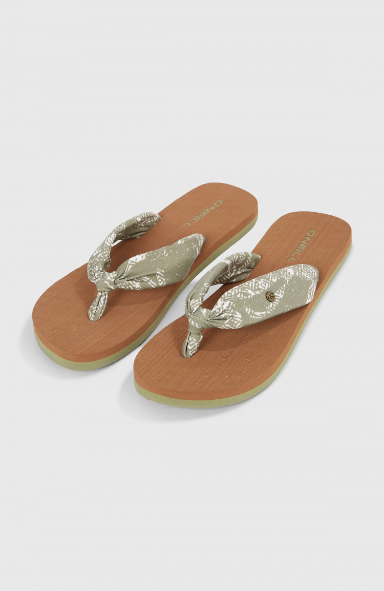 Ditsy Sun Sandals - Green Textured Jungle