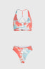 Lisala - New Love Wow Bikini Set - Pink Ice Cube Tie Dye