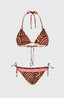 Capri - Bondey Bikini Set - Orange Rainbow Stripe
