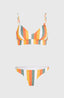 Wave Skye Bikini Set - Orange Multistripe