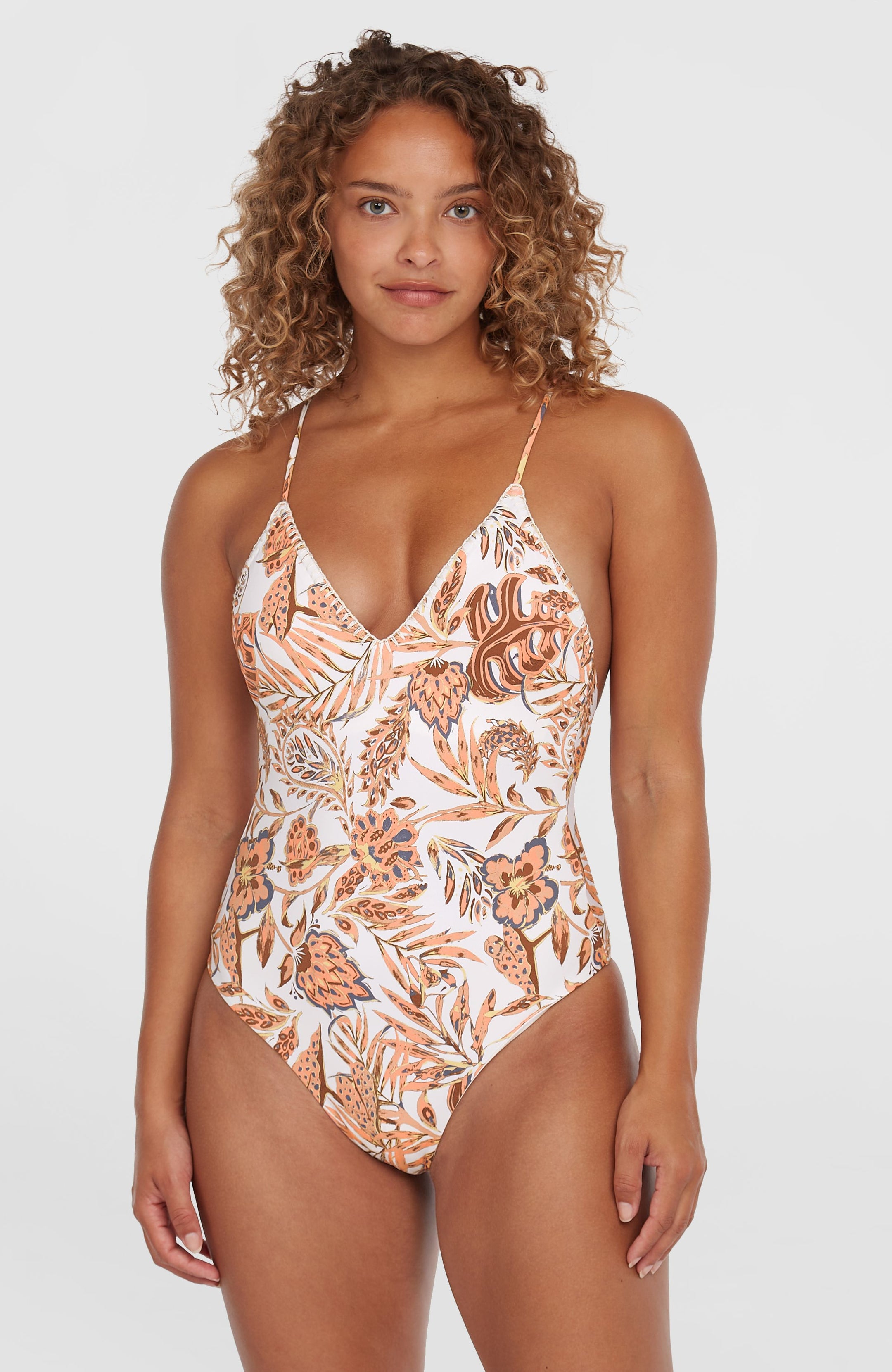 Saltwater Jaida Crochet Swimsuit - Orange Jungle Paisey