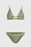 Pismo Flamenco Bikini Set - Green Textured Jungle