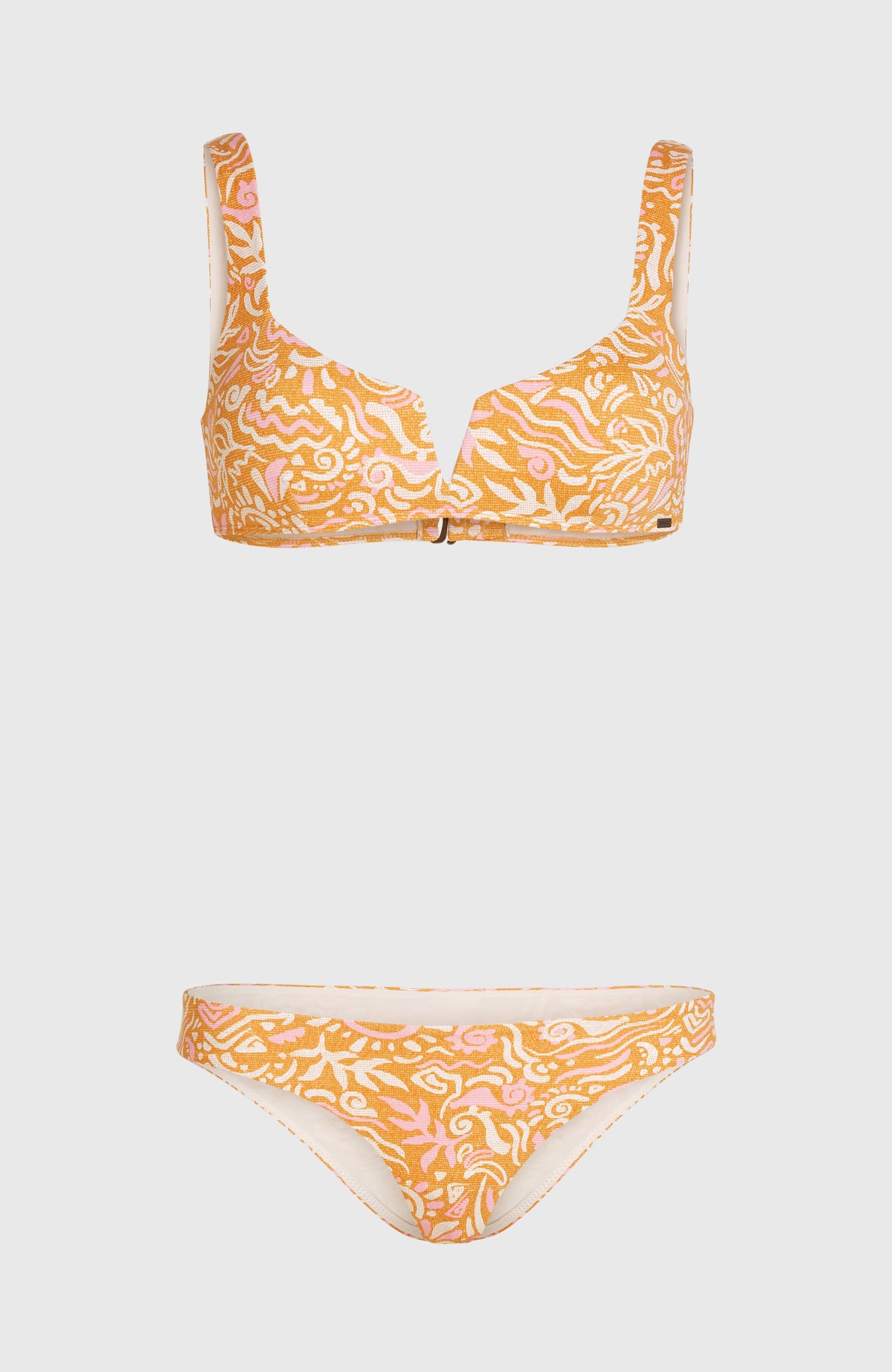 Wotw Popoyo Matira Bikini Set - Orange Abstract Wave