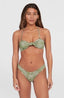 Knot Bandeau Matira Bikini Set - Green Textured Jungle