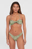 Knot Bandeau Matira Bikini Set - Green Textured Jungle