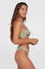 Knot Bandeau Matira Bikini Set - Green Textured Jungle