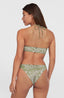 Knot Bandeau Matira Bikini Set - Green Textured Jungle