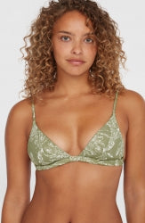 Seaside Tri Top - Green Textured Jungle