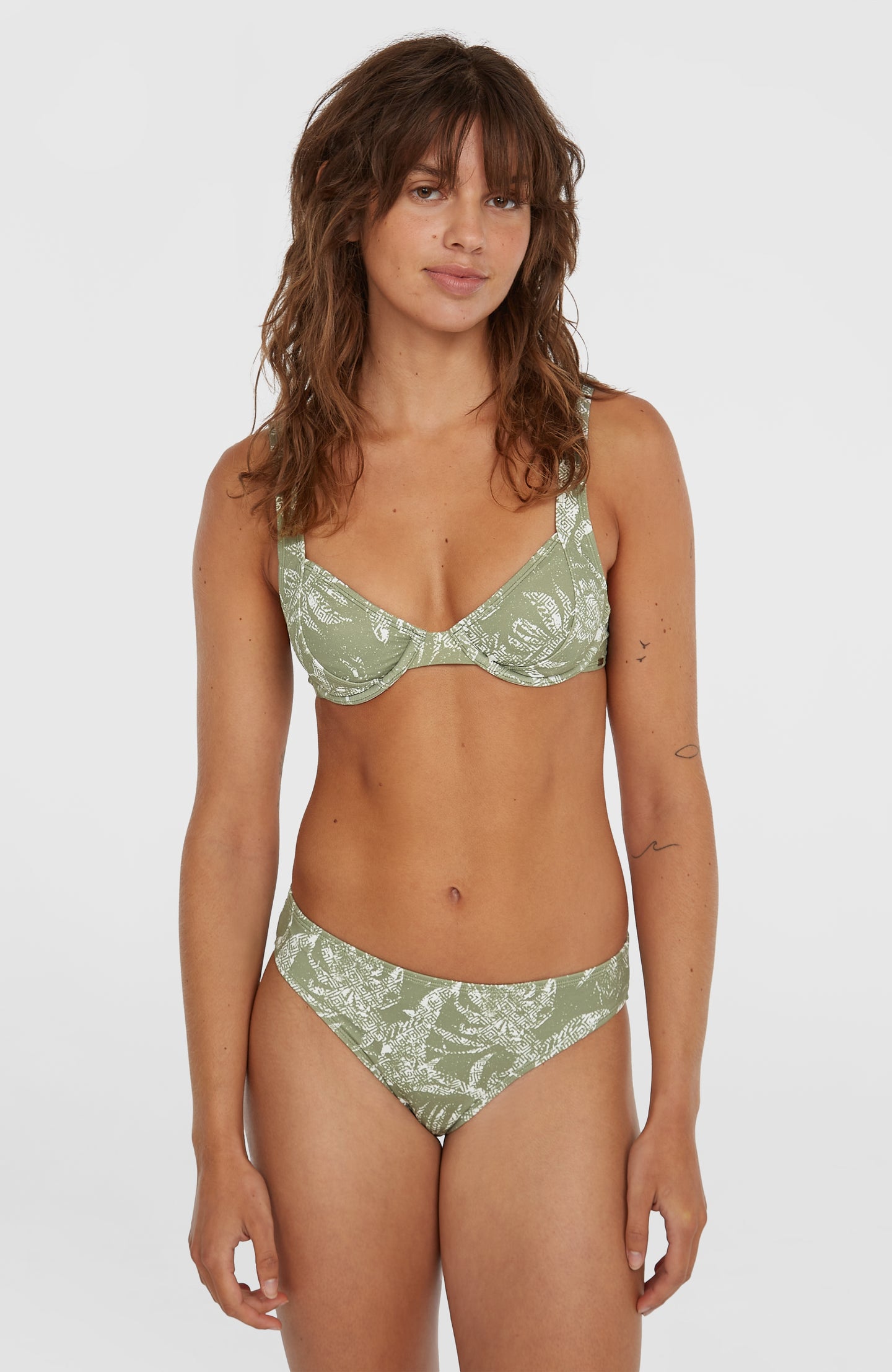 Saltwater Elsie Rita Bikini Set - Green Textured Jungle