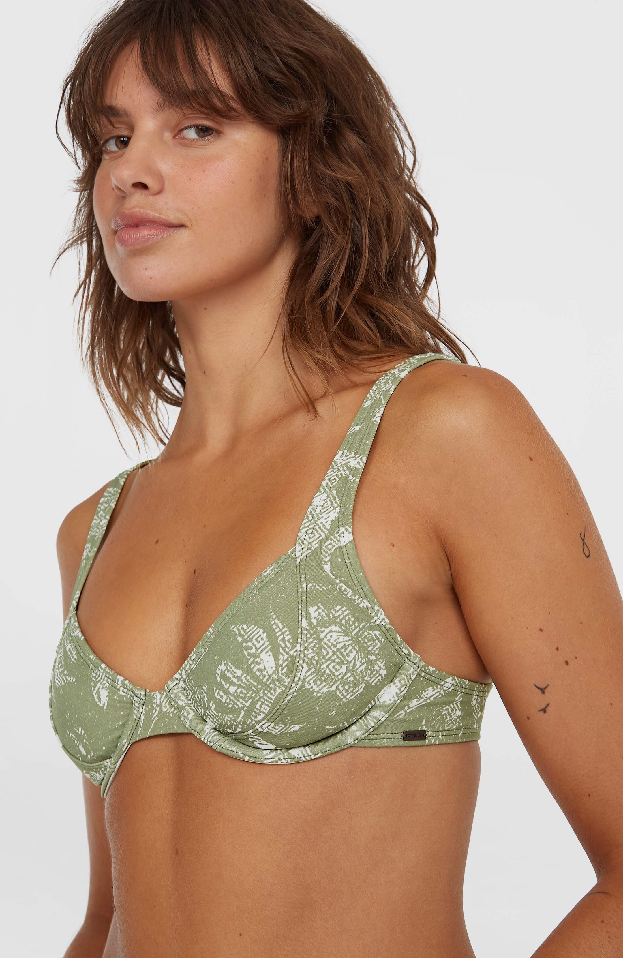 Saltwater Elsie Rita Bikini Set - Green Textured Jungle