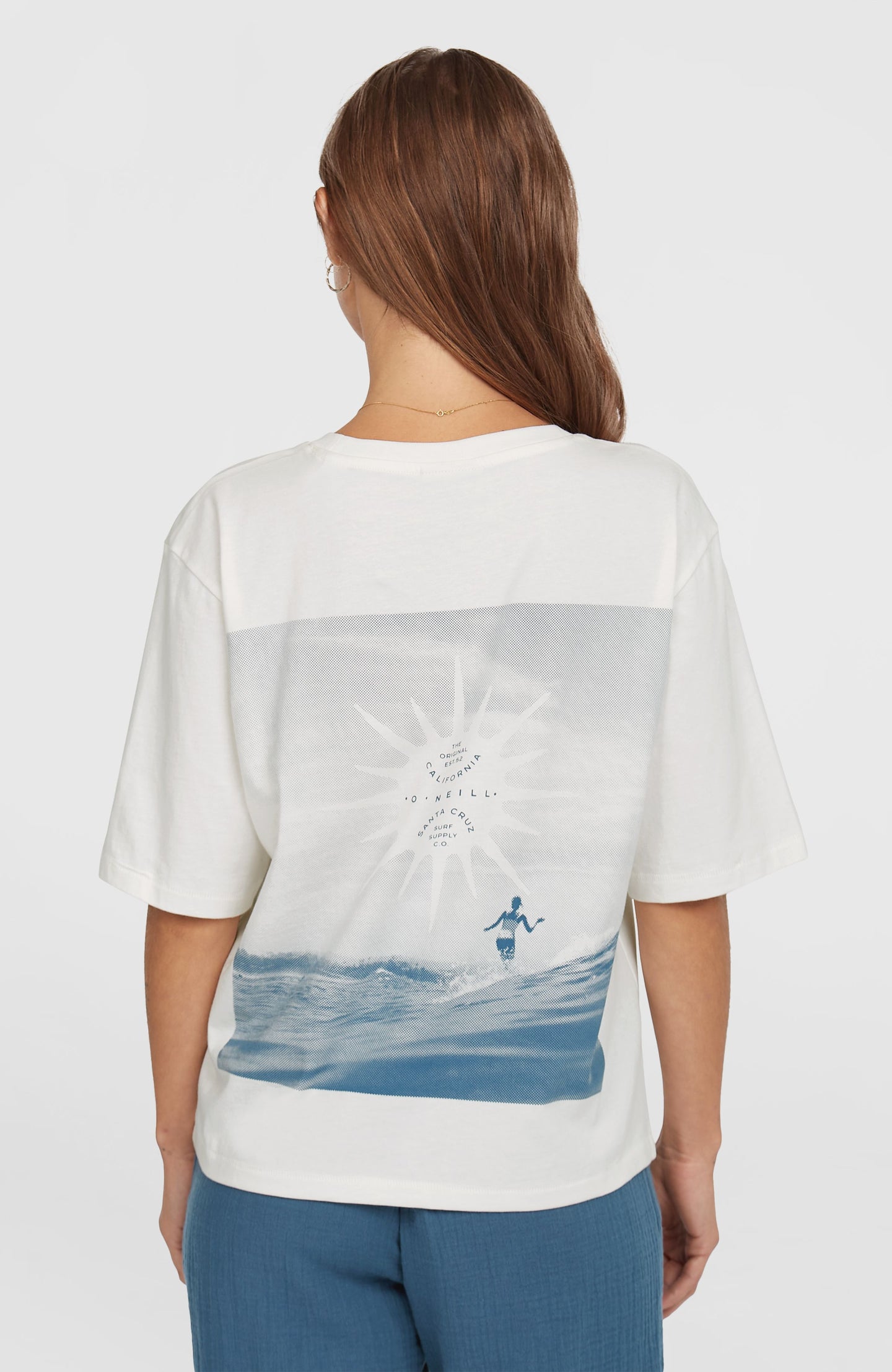 Summer Musthaves Back Print T-Shirt - Snow White